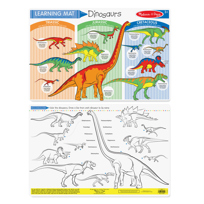 Dinosaurs Color-A-Mat (Bundle of 6)