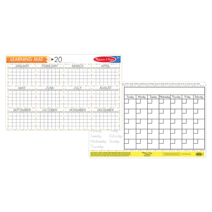 Calendar Learning Mat (Bundle of 6)