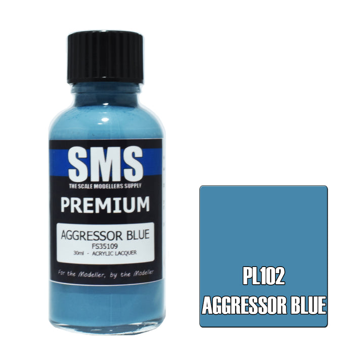 Air Brush Paint 30Ml Premium Aggressor Blue Acrylic Lacquer Scale Modellers Supp