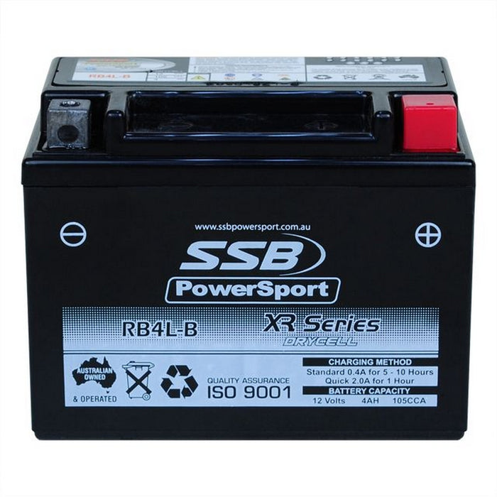 Motorcycle motorbike battery (YB4L-B) AGM 12V 4AH 105CCA BY SSB