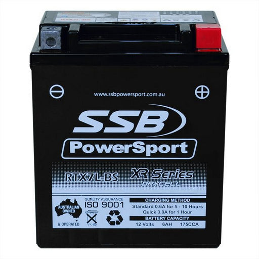 Motorcycle motorbike battery (YTX7L-BS) AGM 12V 6AH 175CCA BY SSB