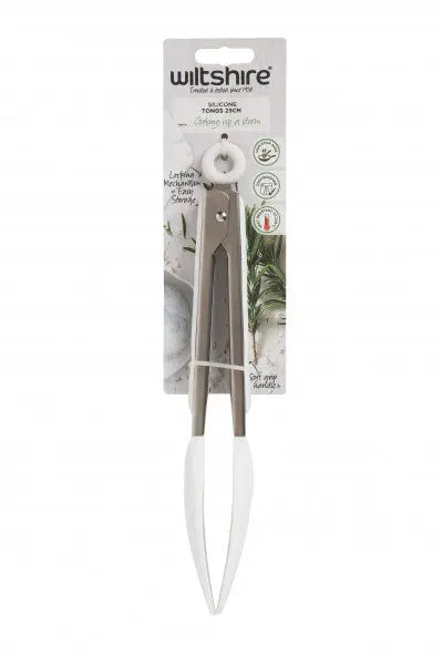 Wiltshire Silicone Tongs White 23cm