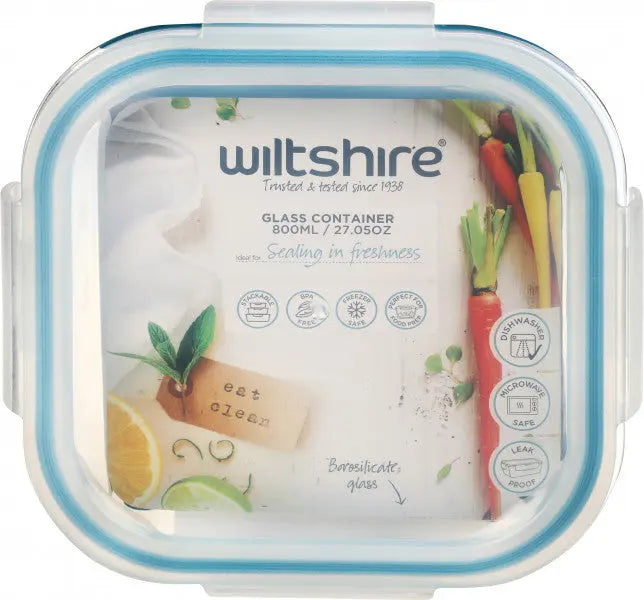 Wiltshire Square Glass Container 800ml