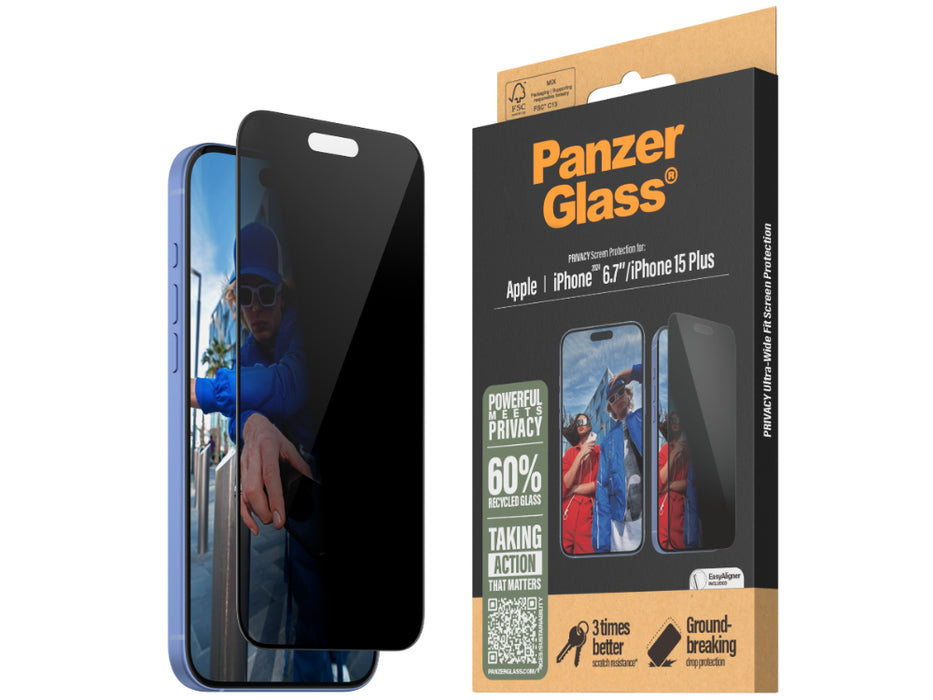 PanzerGlass UWF Privacy Screen Protector iPhone 2024 Plus