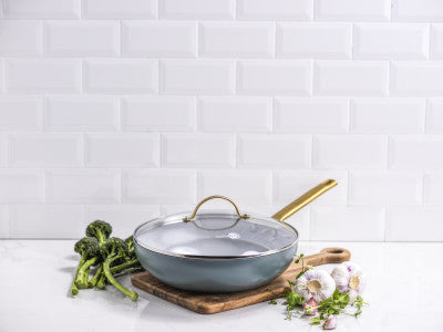 GreenPan Green Pan Padova Smokey Blue Covered Wok 28cm/3.7L