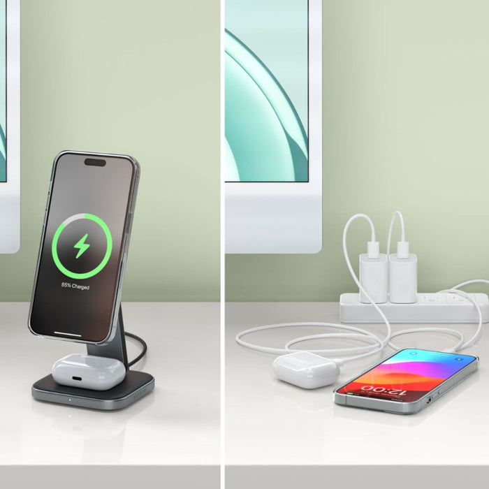 Satechi 2-in-1 Foldable Qi2 Wireless Charging Stand