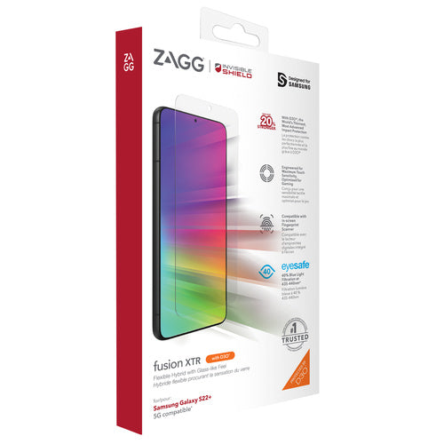 ZAGG Samsung Galaxy S22+ S22 Plus InvisiShield Fusion XTR Clear Screen Protector