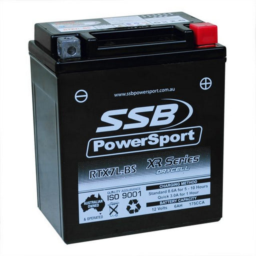 Motorcycle motorbike battery (YTX7L-BS) AGM 12V 6AH 175CCA BY SSB