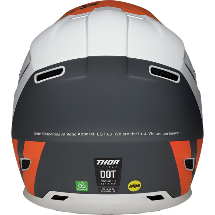 Helmet S24 Thor Mx Reflex Cube Light Gray / Red Orange Small