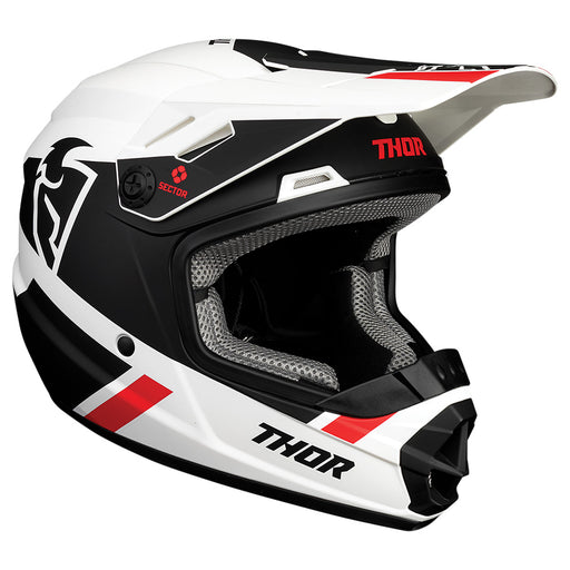 Helmet S24 Thor Mx Sector Split Youth Mips White Black Small