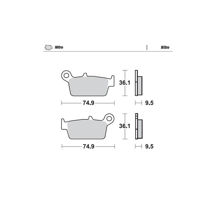 Brake Pads Rear Moto Master Nitro For Gas Gas Honda Kawasaki Suzuki Tm Racing Ya