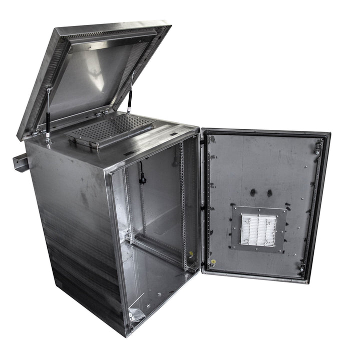 DYNAMIX 9RU Stainless Vented Outdoor Wall Mount Cabinet (611x425 x515mm). SUS316