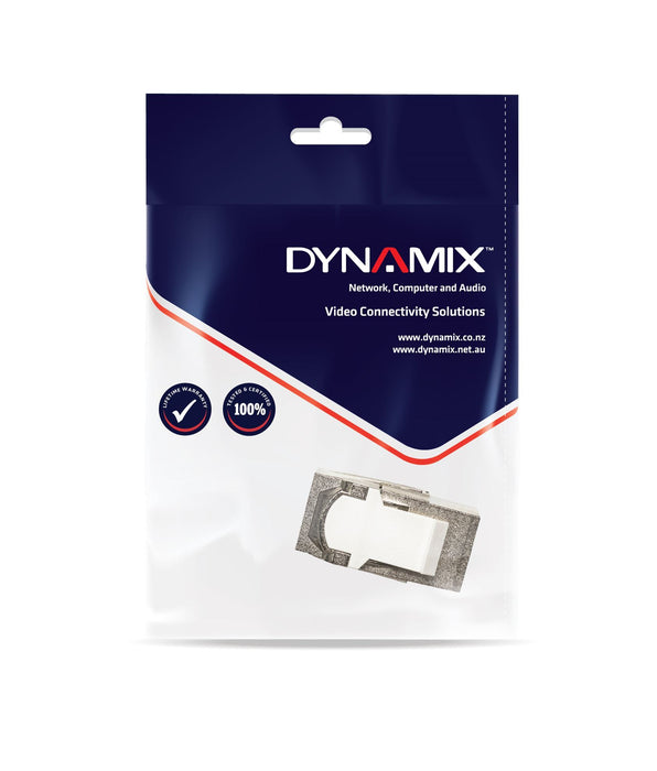 DYNAMIX Cat 6A Sheilded Coupler Keystone Straight Through Wiring Colour Silver