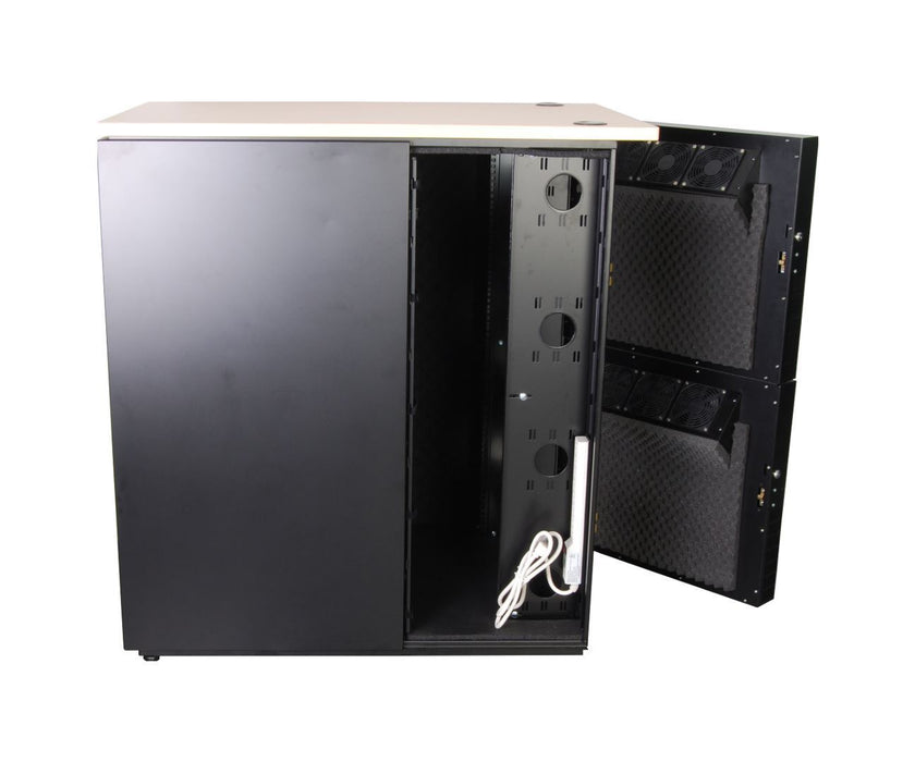 DYNAMIX 24RU Quiet Acoustic Rated Server Cabinet 1135mm Deep x 750mm Wide. Inte