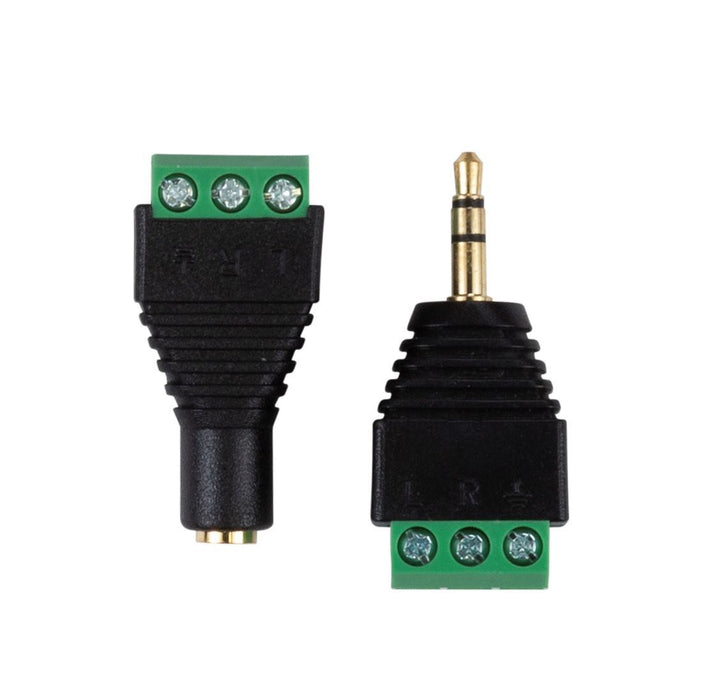 DYNAMIX 3.5mm Stereo to Wired Adapter, PAIR (Male and Female).