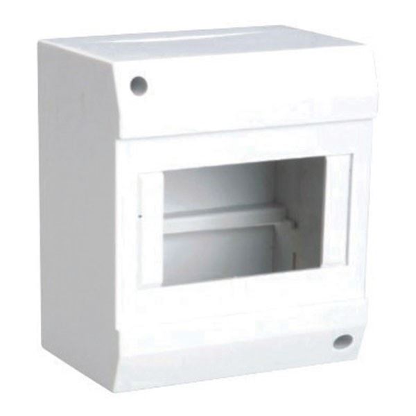 TRADESAVE Surface Mounted DIN Rail Enclosure, 8 pole, Moulded base with 35mm DIN