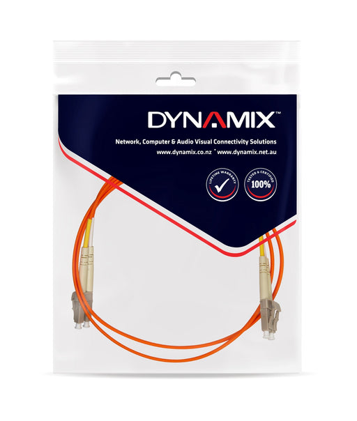 DYNAMIX 20M 62.5u LC/LC OM1 Fibre Lead (Duplex, Multimode) Orange LSZH Jacket