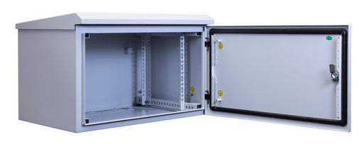 DYNAMIX 6RU Outdoor Wall Mount Cabinet. External Dims 611x425x390. IP65 rated. L