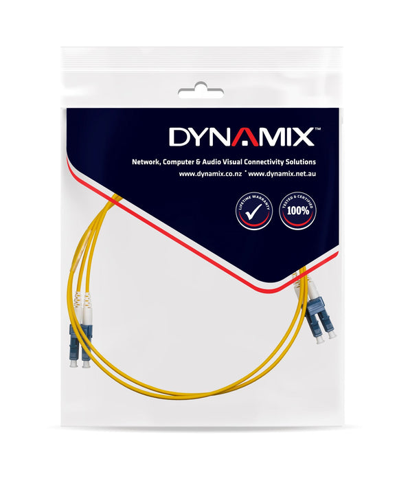 DYNAMIX 5M 9u LC/LC Duplex Single Mode G657A1 Bend Insensitive Fibre Lead