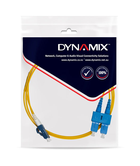 DYNAMIX 25M 9u LC/SC Duplex Single Mode G657A1 Bend Insensitive Fibre Lead