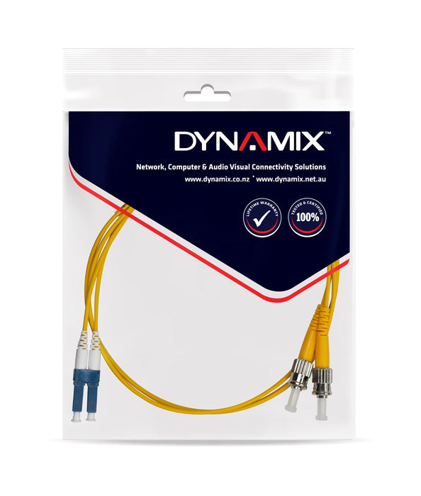 DYNAMIX 0.5M 9u LC/ST Duplex Single Mode G657A1 Bend Insensitive Fibre Lead