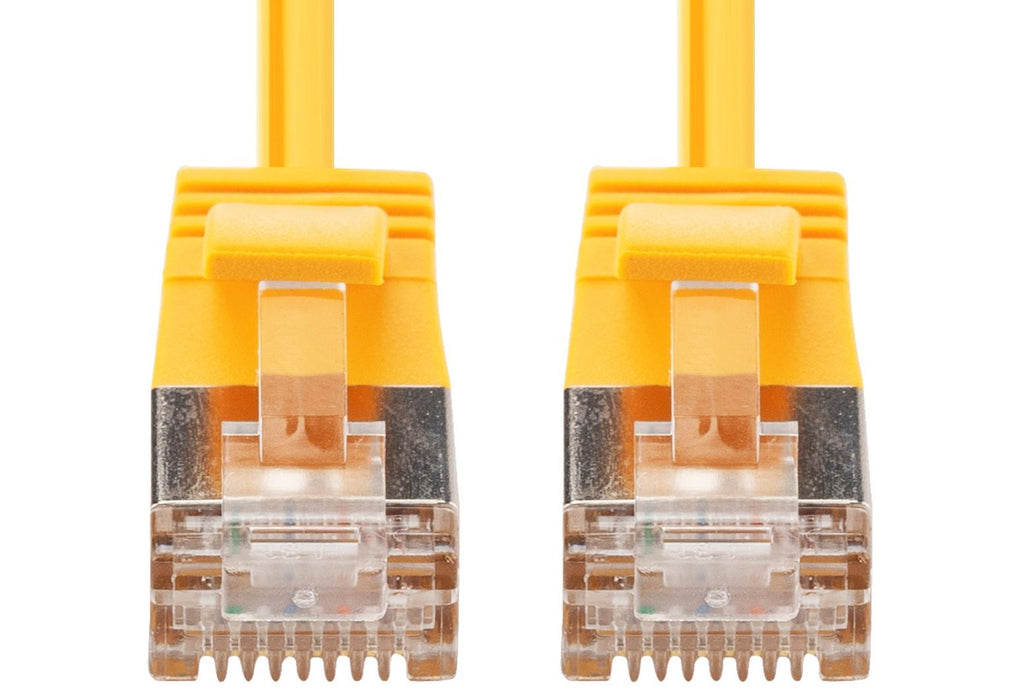 DYNAMIX 3m Cat6A S/FTP Yellow Ultra-Slim Shielded 10G Patch Lead (34AWG) with RJ