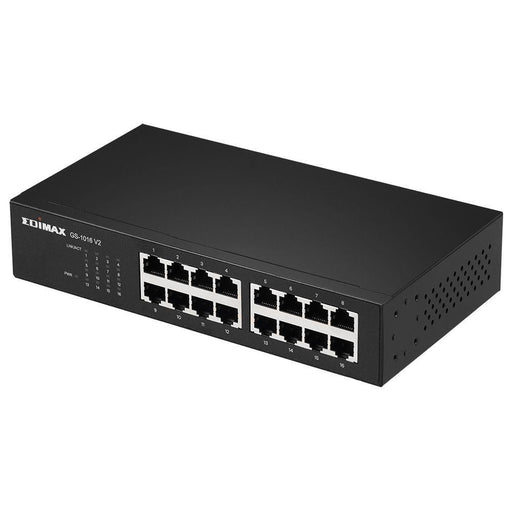 EDIMAX 16 Port 10/100/1000 Gigabit Rack-mount Unmanaged Switch. High-Speed Netwo