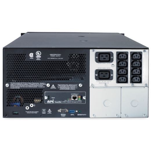 APC Smart-UPS 5000VA (4000W) 5U Rackmount/Tower. 230V Input/Output 8x IEC C13 Ou