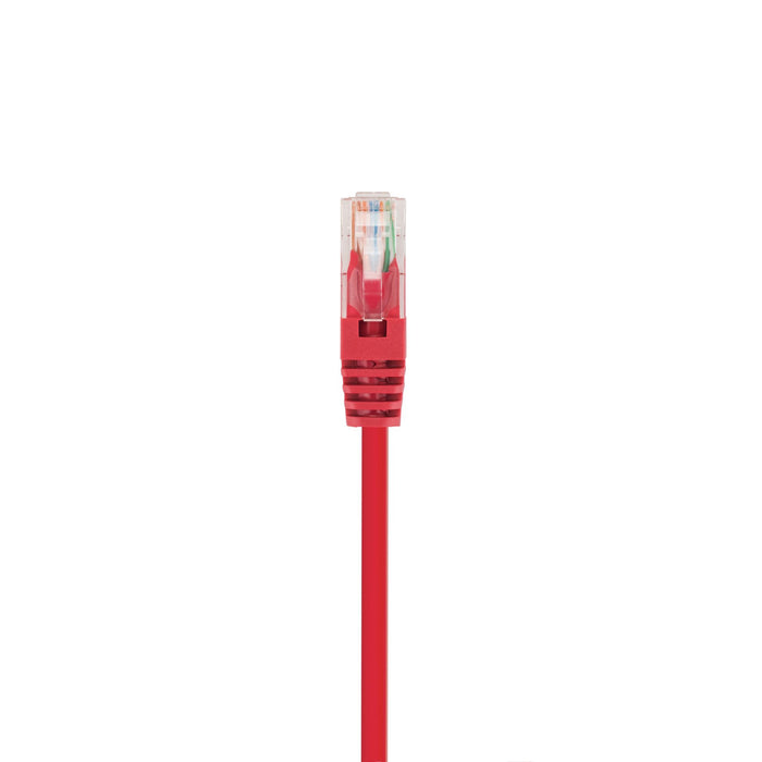 DYNAMIX 7.5m Cat5e Red UTP Patch Lead (T568A Specification) 100MHz 24AWG Slimlin