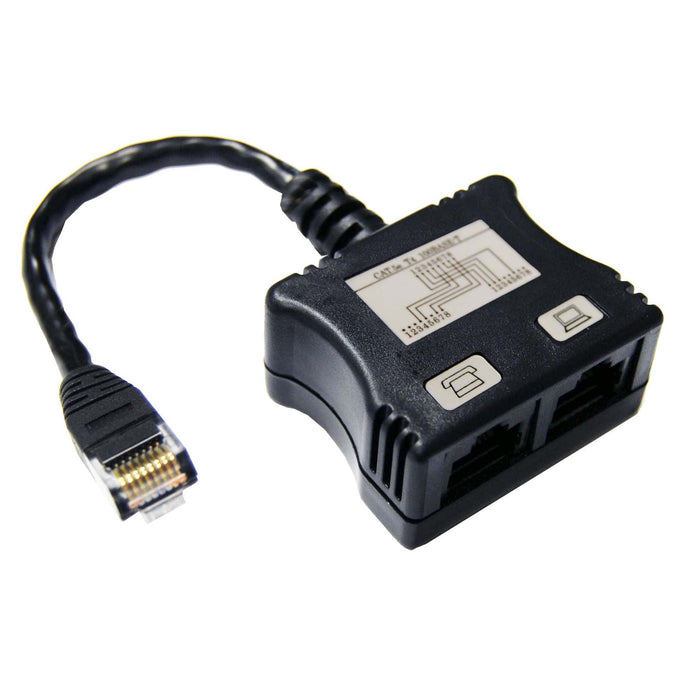 DYNAMIX RJ45 Dual Adapter (1x UTP, 1x Ph.) with short cable