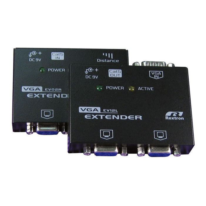 REXTRON Video Extender. Allows VGA signal to be extended up to 150m using Cat5 U