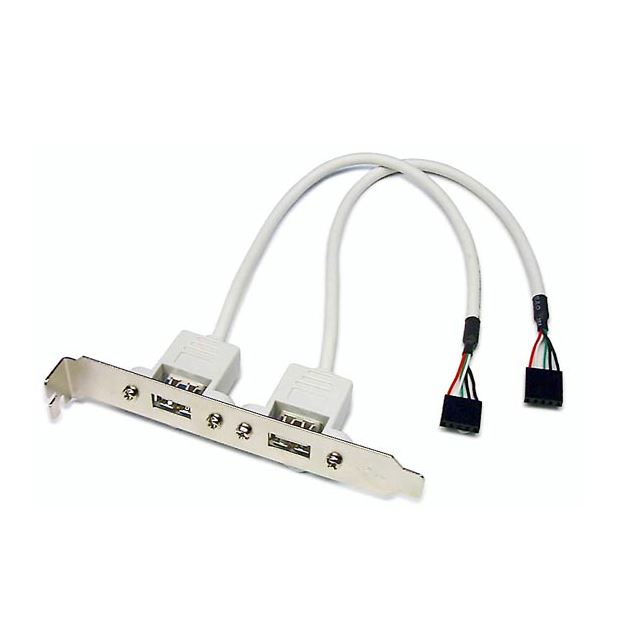 DYNAMIX USB SLOT Card. USB-A Female Connector to 2x 5-Pin Housings with bracket