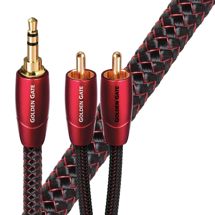 AUDIOQUEST Golden Gate 0.6M 3.5mm- 2 RCA. Solid perf surface copper Gold Plated/