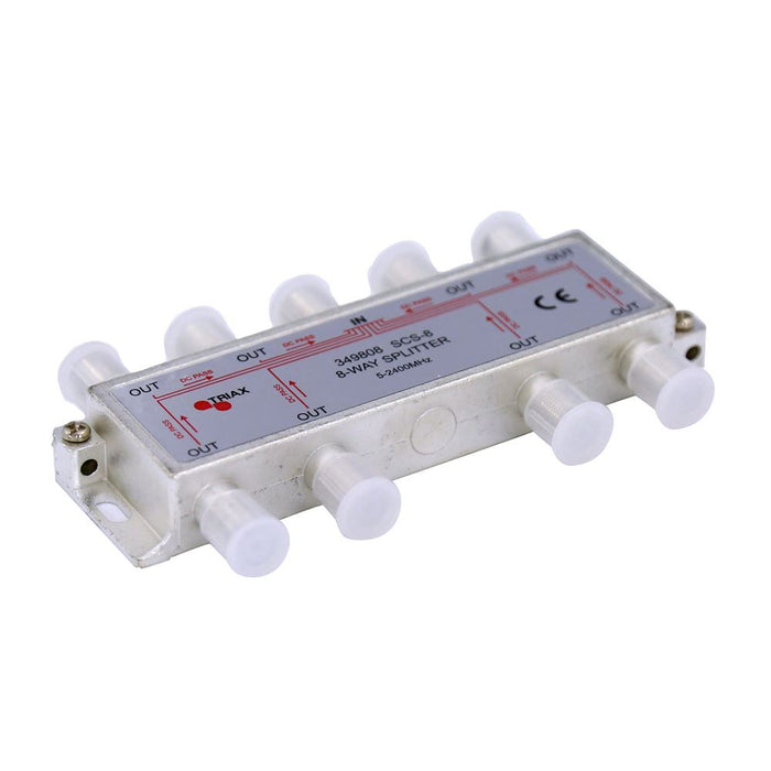 TRIAX RF 8-Way Splitter 5-2400MHz. All ports power pass - diode steered.