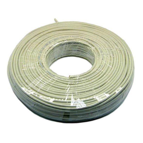 DYNAMIX 50m Cat5e Ivory UTP STRANDED Cable Roll 100MHz, 24AWGx4P, PVC Jacket