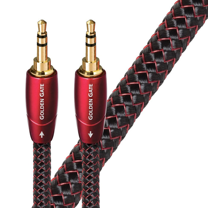 AUDIOQUEST Golden Gate 1M 3.5mm M- 3.5mm M. Solid perf surface Copper. Gold Plat