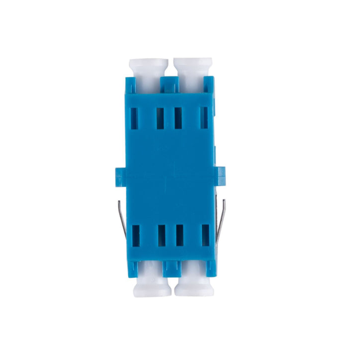 DYNAMIX Flangeless Fibre LC/LC Duplex Single-mode Joiner, Ceramic sleeve, Blue