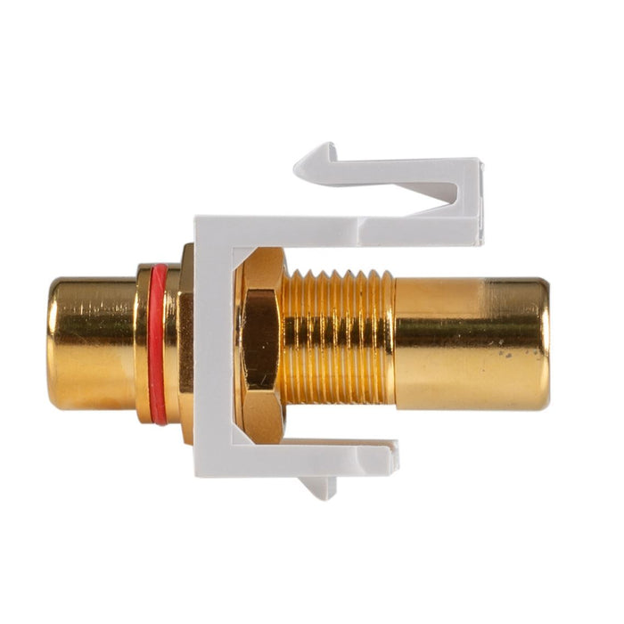 DYNAMIX Red RCA to RCA Keystone Adapter. Gold Plated