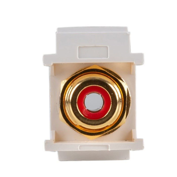 DYNAMIX Red RCA to RCA Keystone Adapter. Gold Plated