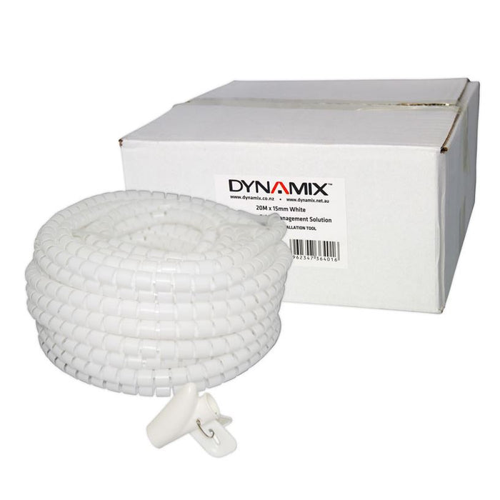 DYNAMIX 20mx15mm Easy Wrap - Cable Management Solution, Bulk Packed