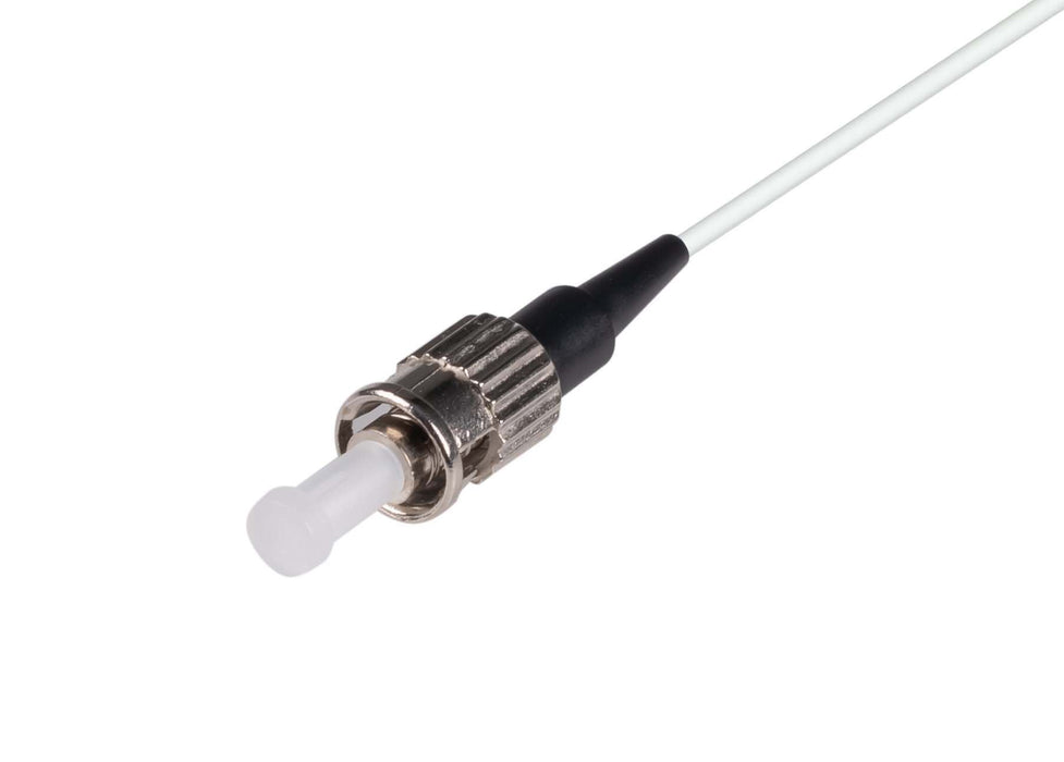 2M ST Pigtail OM3 1x Piece White, 900um Multimode Fibre Tight Buffer LSZH Jacket