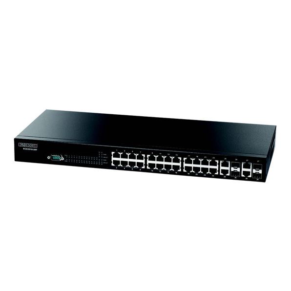 EDGECORE 28 Port Gigabit Managed L3 Switch. 24x GE RJ-45, 2x 10G Uplink, 1x 10G