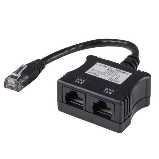 DYNAMIX RJ45 Dual Adapter (2x Analogue Ph.) with short cable
