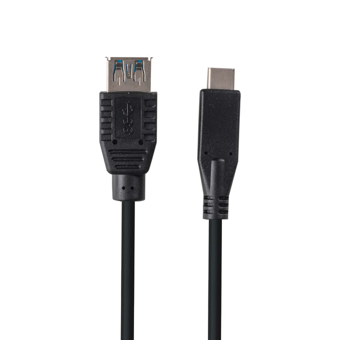 DYNAMIX 2M, USB 3.1 USB-C Male to USB-A Female Cable. Black Colour.