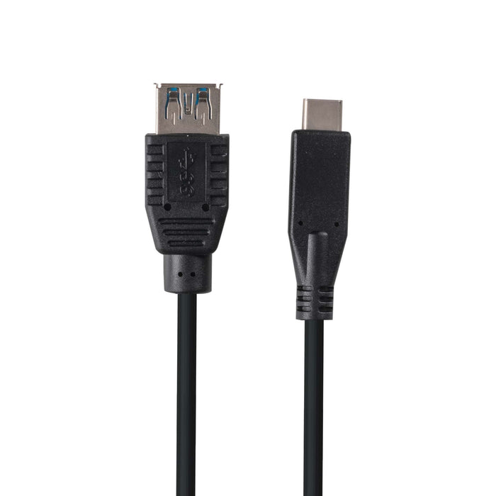 DYNAMIX 1M, USB 3.1 USB-C Male to USB-A Female Cable. Black Colour.