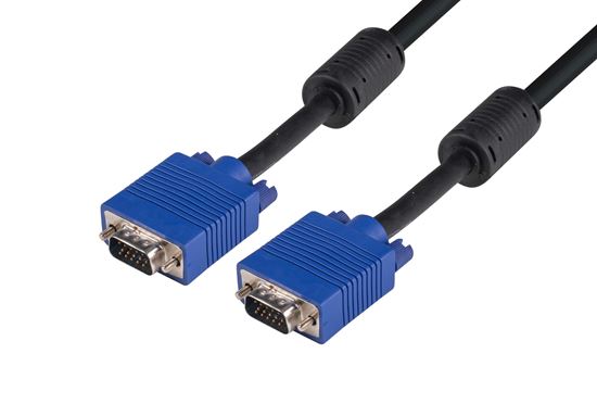 DYNAMIX 2m VESA DDC1 & DDC2 VGA Male/Male Cable - Moulded Black