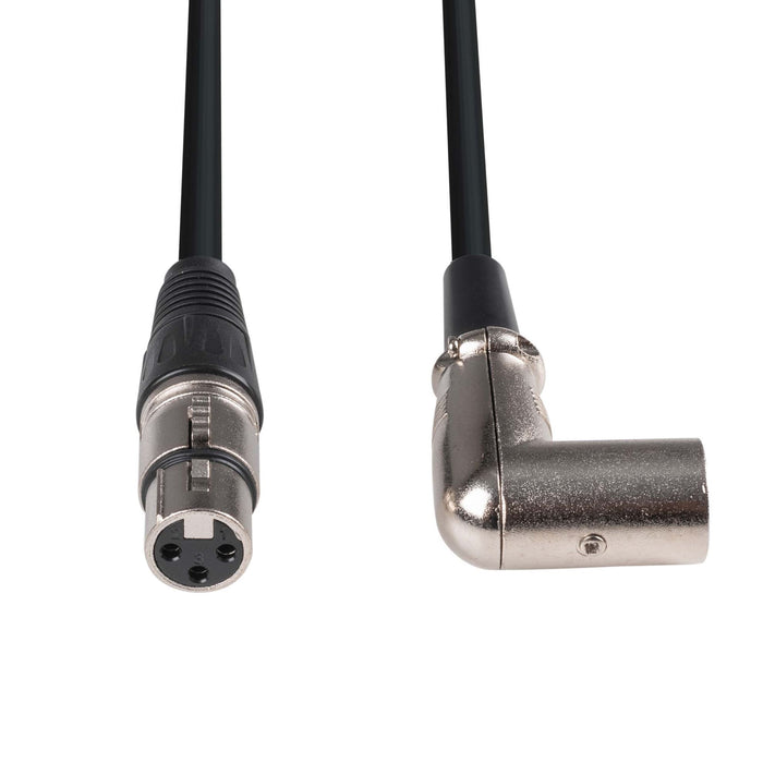 DYNAMIX 2m XLR 3-Pin Right Angled Male to 3-Pin Female Balanced Audio Cable