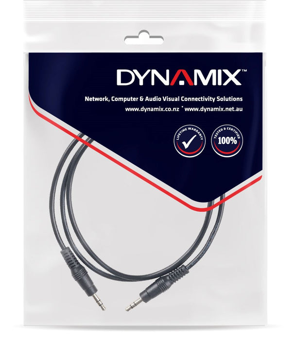 DYNAMIX 2M Stereo 3.5mm Plug Male to Male Cable