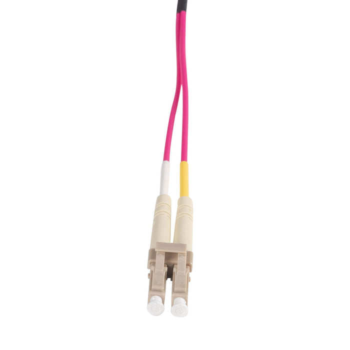 1M 50u LC/LC OM4 Fibre Lead (Duplex, Multimode) Raspberry Pink LSZH Jacket