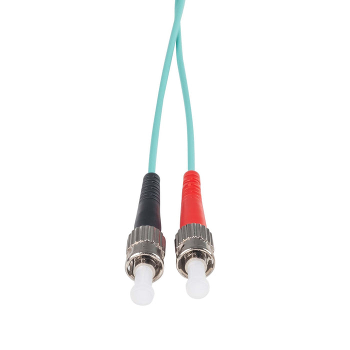 DYNAMIX 2M 50u LC/ST OM3 Fibre Lead (Duplex, Multimode) Aqua LSZH Jacket